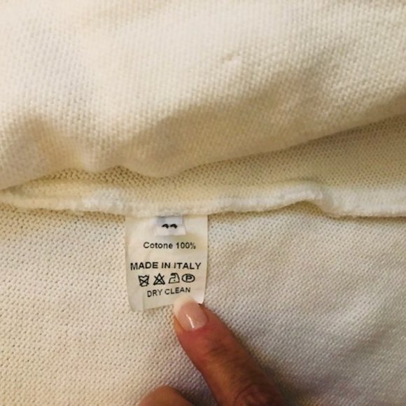 Versatile Amina Rubinacci white Sweater/Jacket gently worn Size 44 - Picture 6 of 9